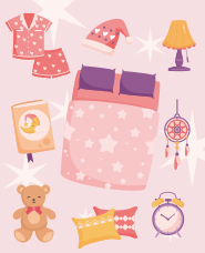 Sleep item illustration collection