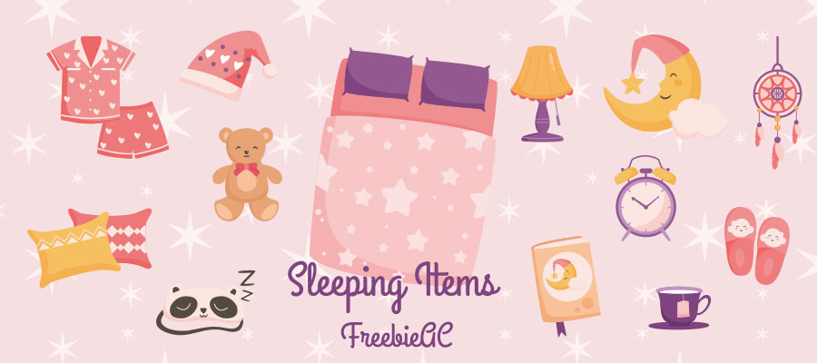 Sleep item illustration collection