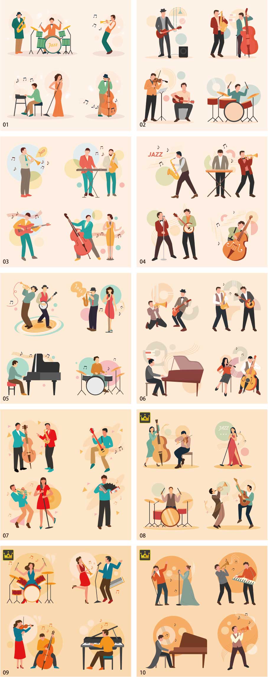 Bộ sưu tập minh họa nhạc Jazz vol.2