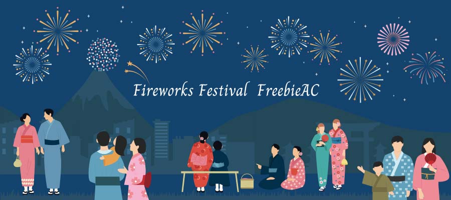 Fireworks display illustration collection