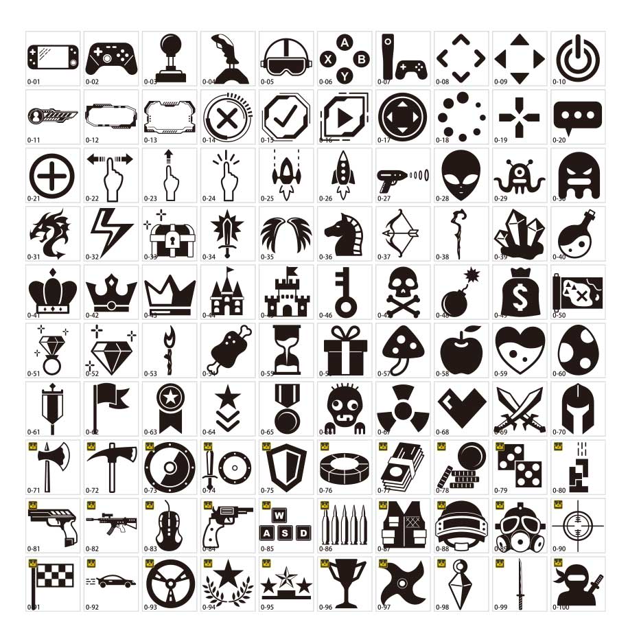 Game icon silhouette