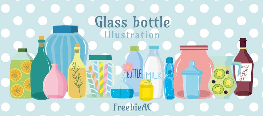 Illustration of a glass bottle