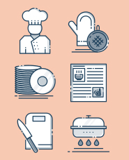 Cooking line icon