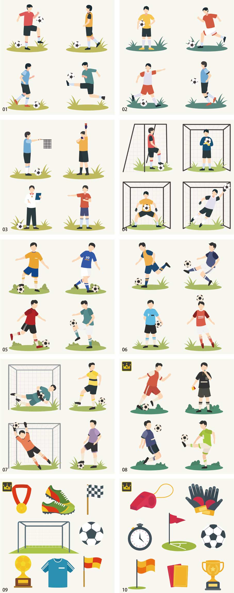 Soccer illustration collection
