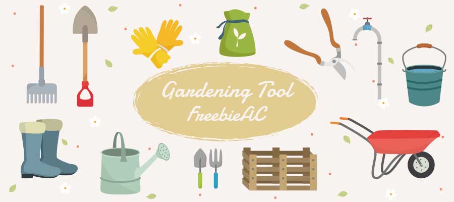 Gardening tools illustration collection