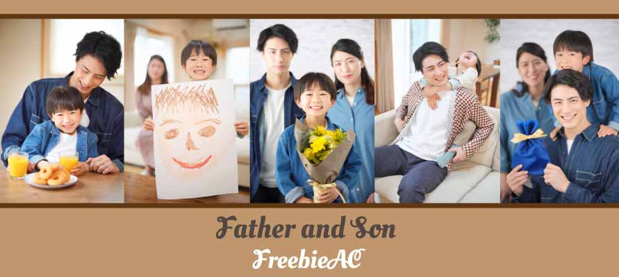 Bức ảnh của cha và con trai Nhật Bản