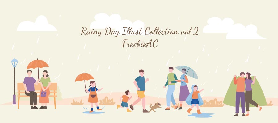 Rainy day illustration collection vol.2