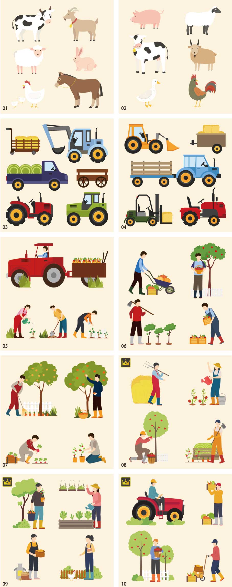 Farm illustration collection