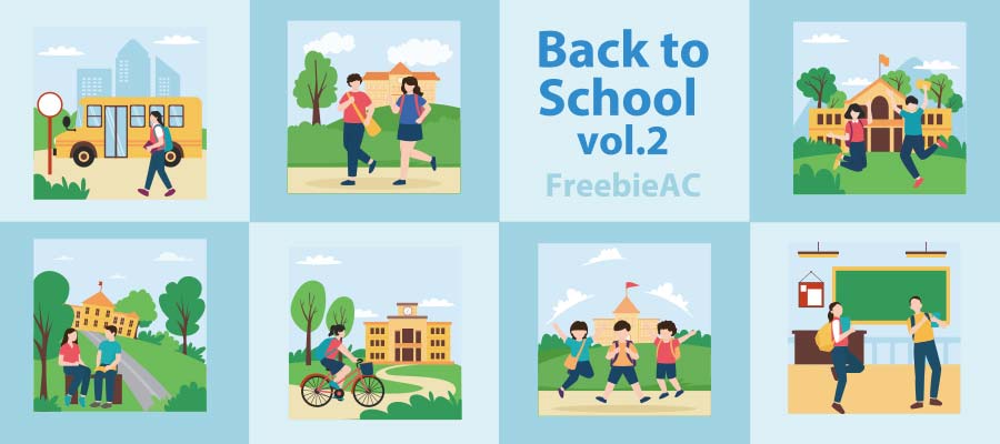 Bộ sưu tập minh họa Back to school vol.2