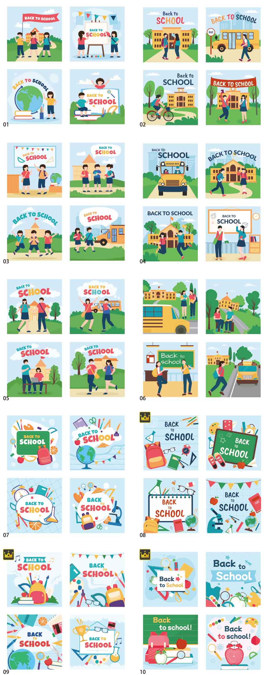 Back to school illustration collection vol.2