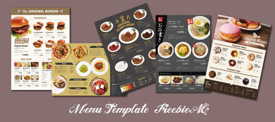 Mẫu menu hợp thời trang