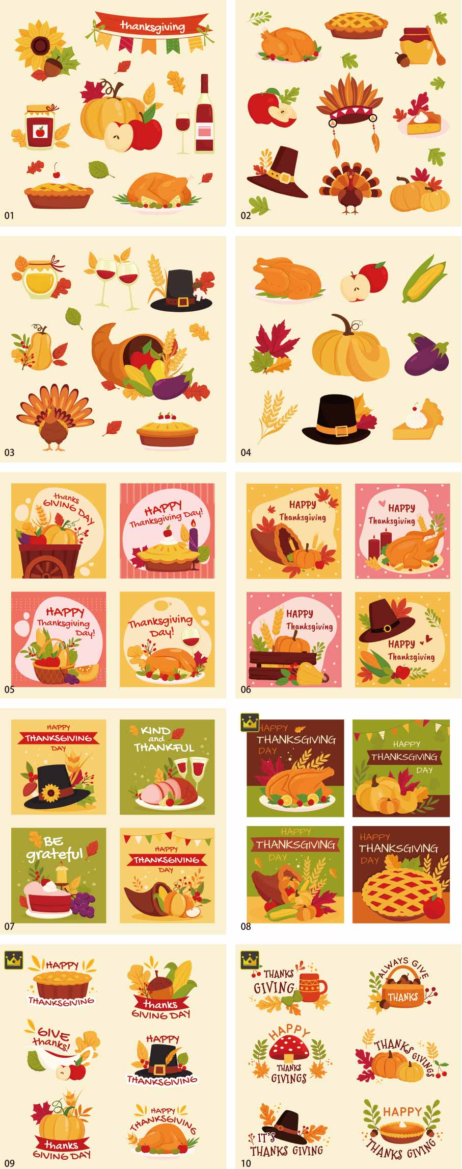 Thanksgiving Day Illustration Collection vol.2