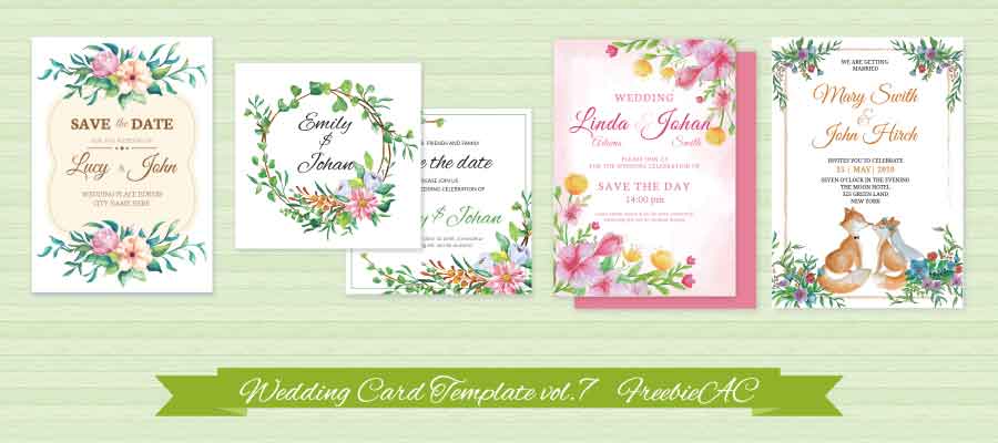 Wedding card template vol.7