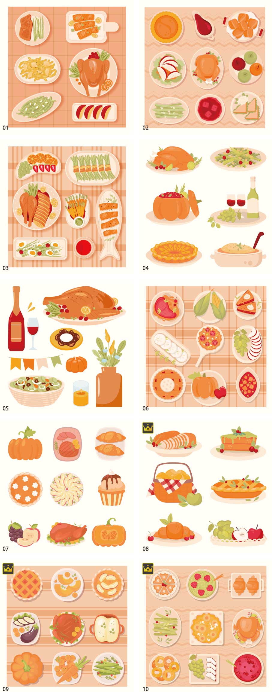 Thanksgiving Day Illustration Collection vol.3