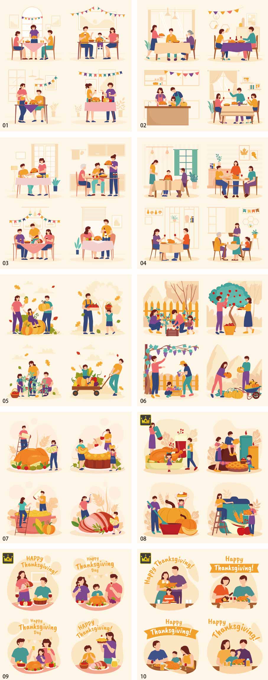 サンクスギビングデーイラストコレクション vol.4