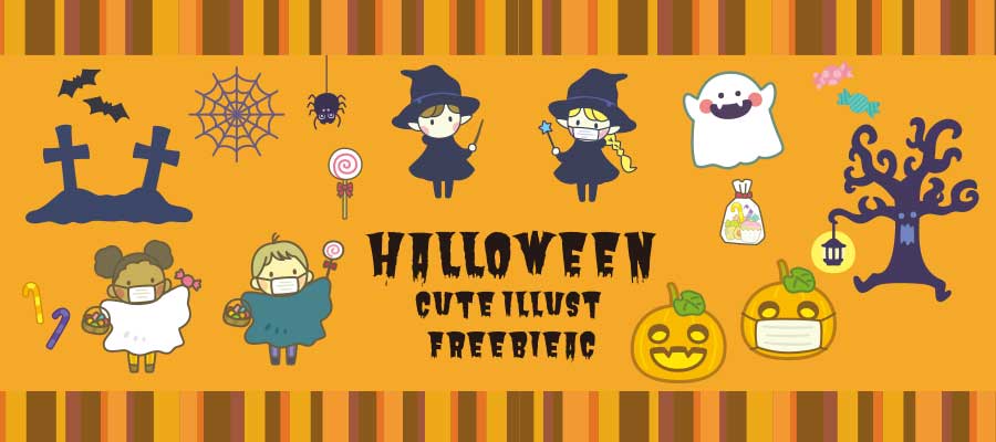 Loose and cute Halloween illustration