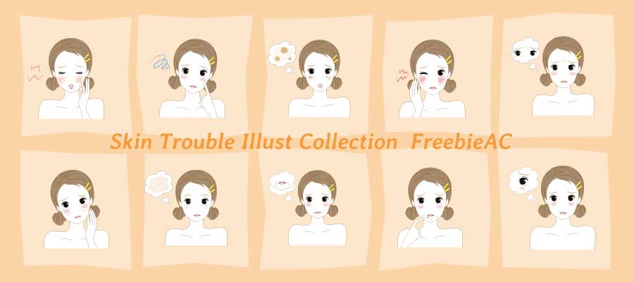女性皮膚問題圖