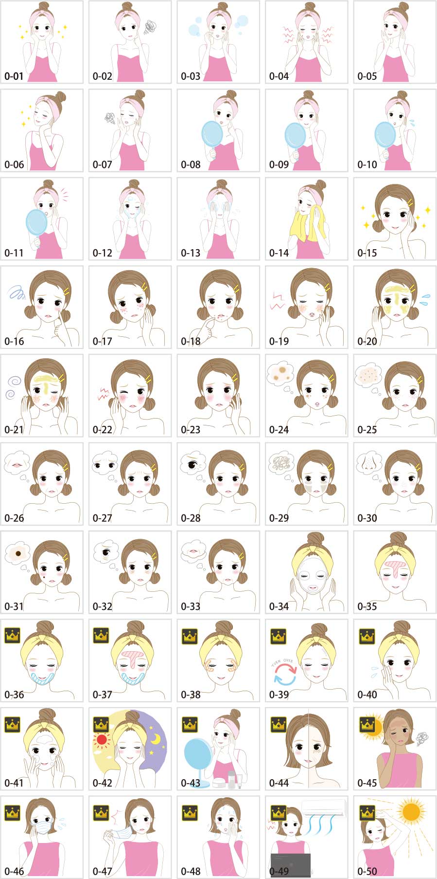 女性皮膚問題圖