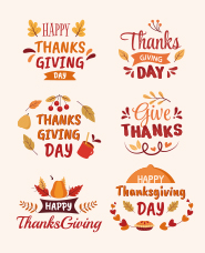 Thanksgiving day logo collection