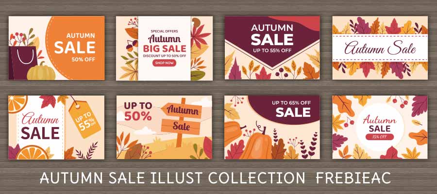 Autumn sale illustration collection