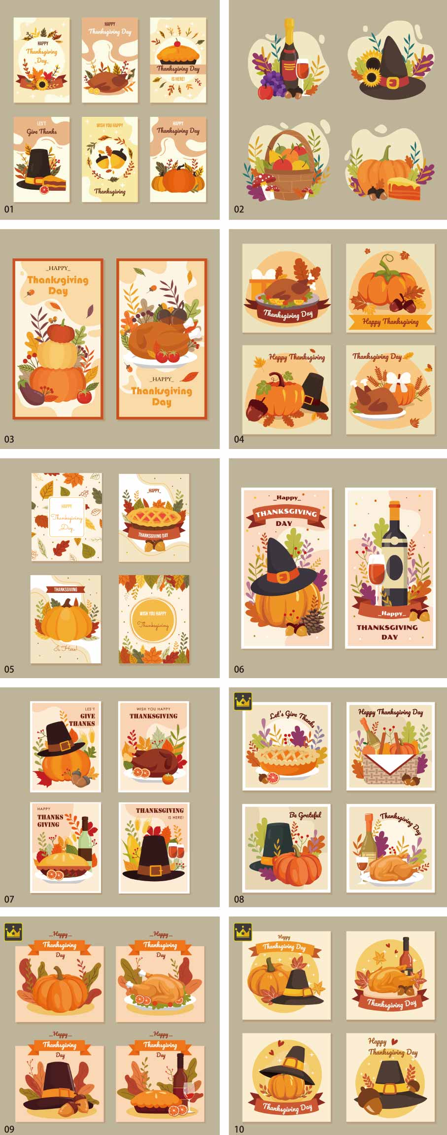 Thanksgiving Day Illustration Collection vol.5