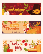 Thanksgiving day banner template
