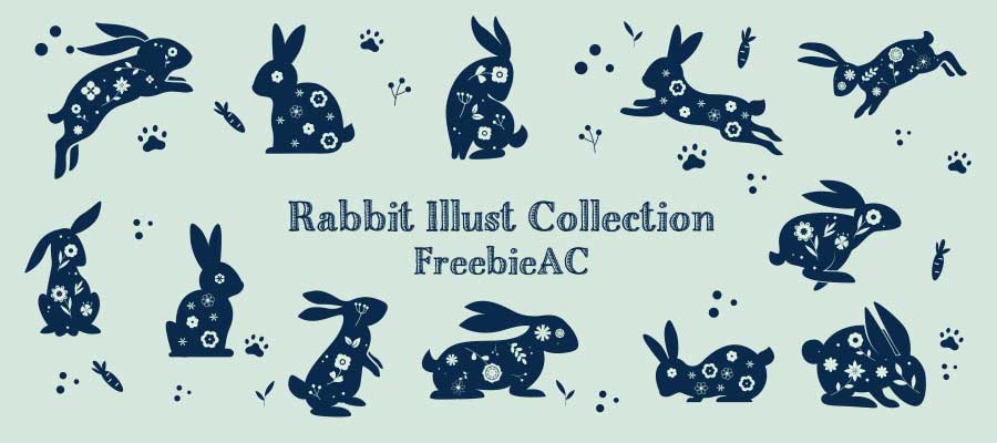 Creative rabbit illustration collection