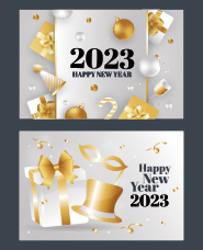 New year message card template