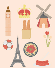 Countries around the world Europe edition illustration collection