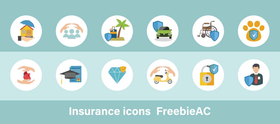 Insurance icon illustration collection