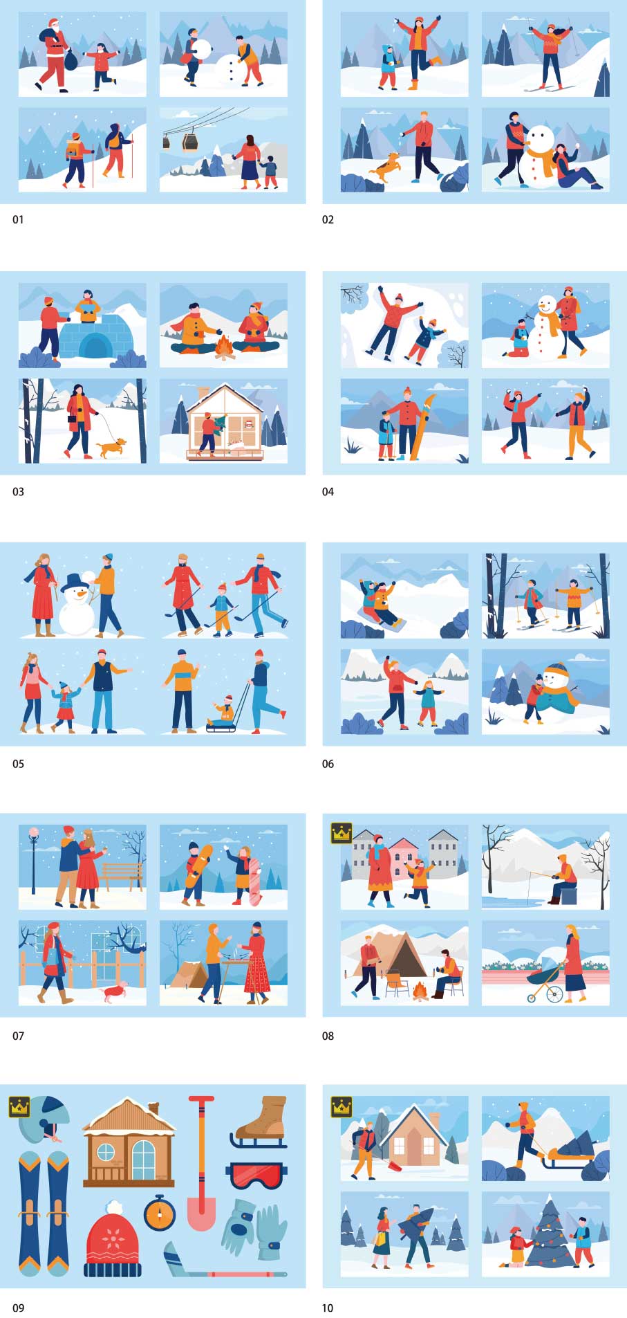 Bộ sưu tập minh họa thể thao mùa đông vol.3