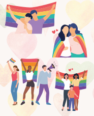 Rainbow pride illustration collection