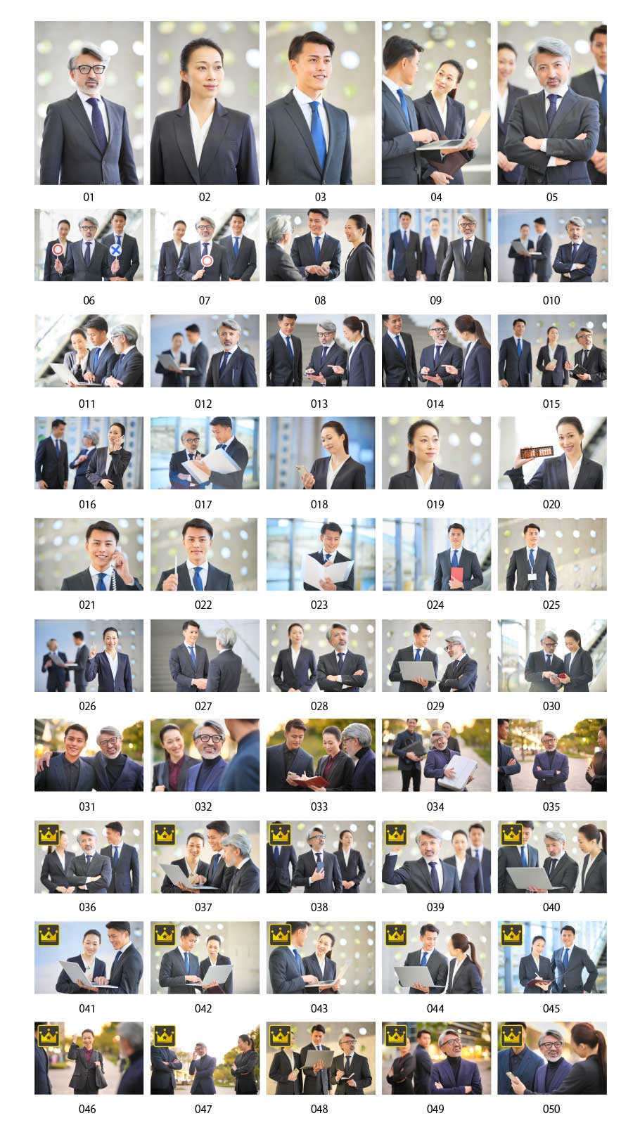Photo of Japanese male and female businessmen