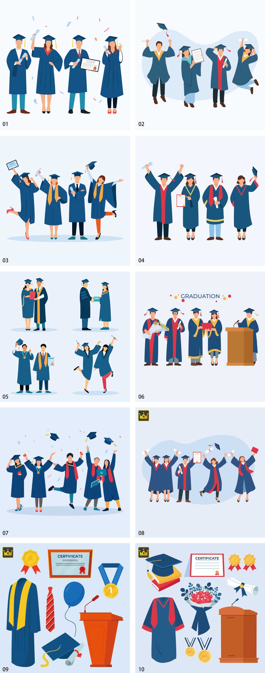 Graduation Ceremony Illustration Collection vol.3