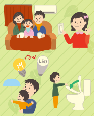 Illustration of saving electricity