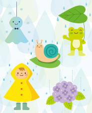 5月・6月梅雨の季節イラスト