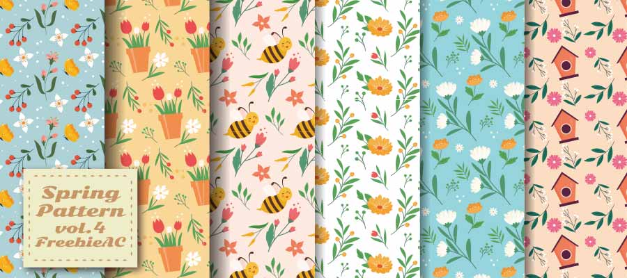 Spring illustration pattern vol.4