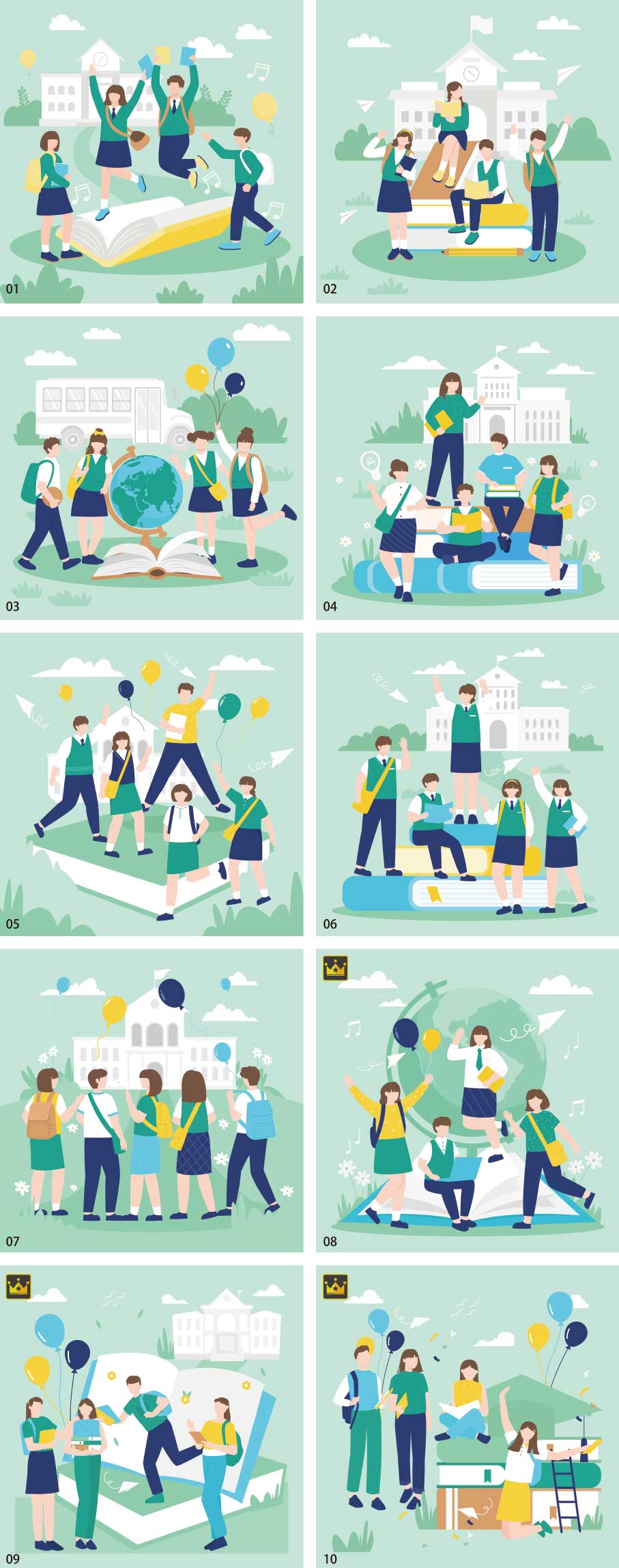 back to school illustration collection