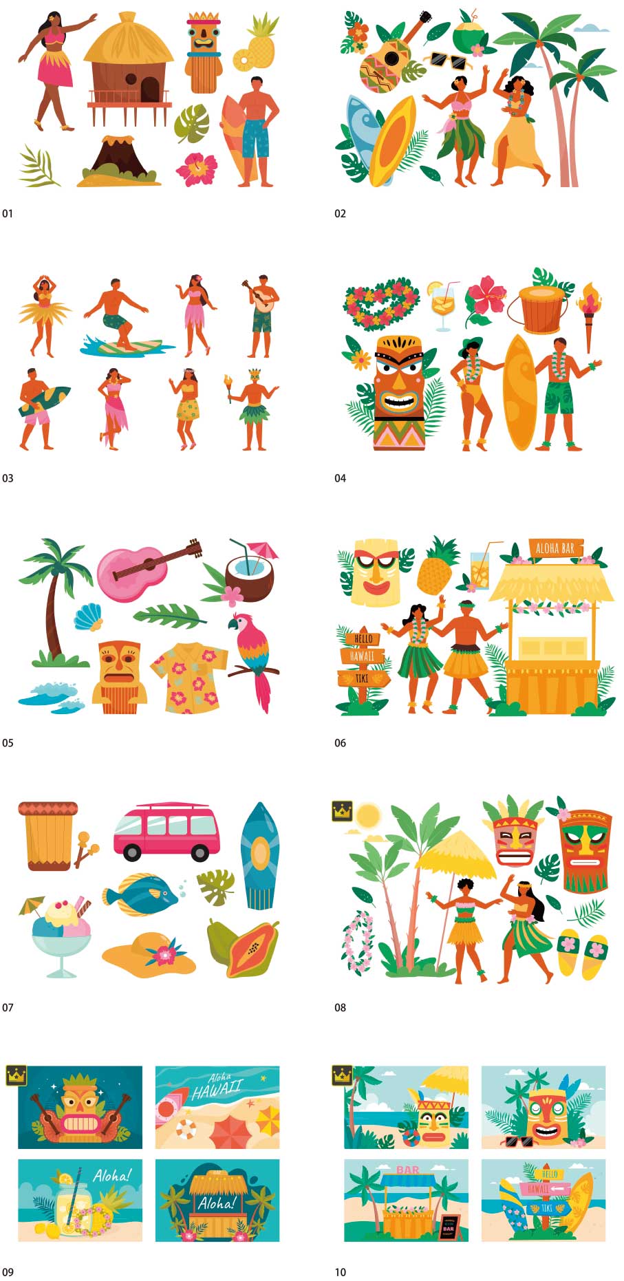 bộ sưu tập minh họa hawaii