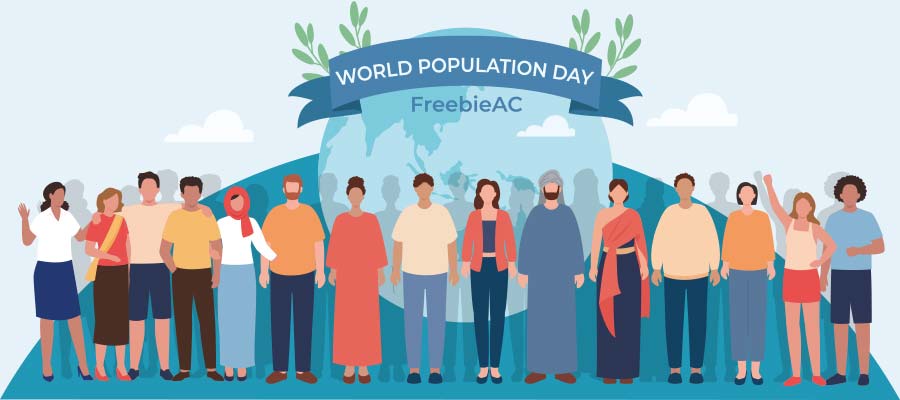 World population day illustration collection