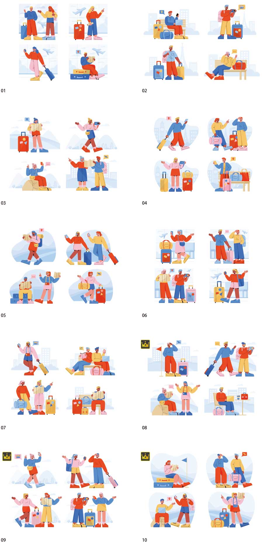 여행 일러스트 컬렉션