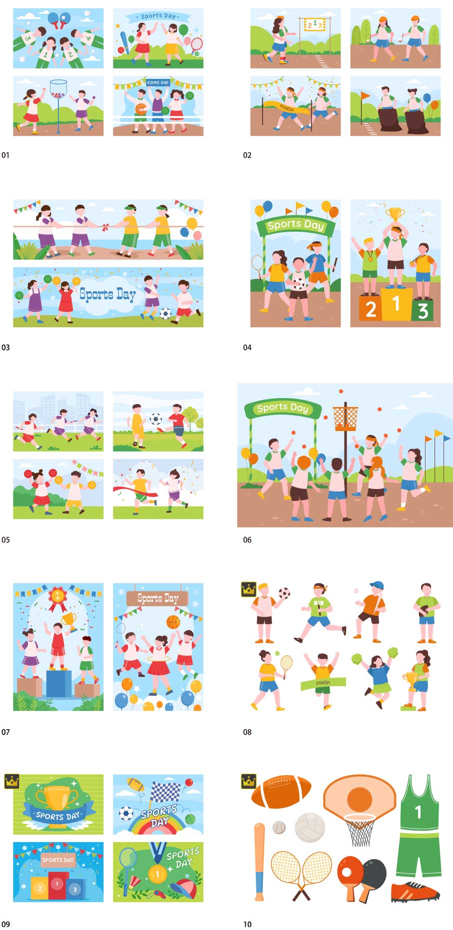 Sports day illustration collection