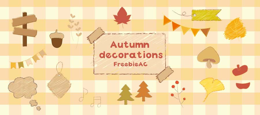 Autumn decoration illustration