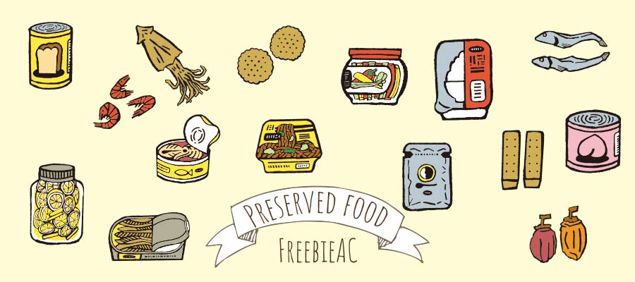 Preserved food illustration