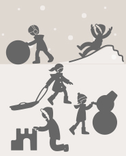 snow play silhouette