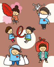 December nursery school letter/letter illustration