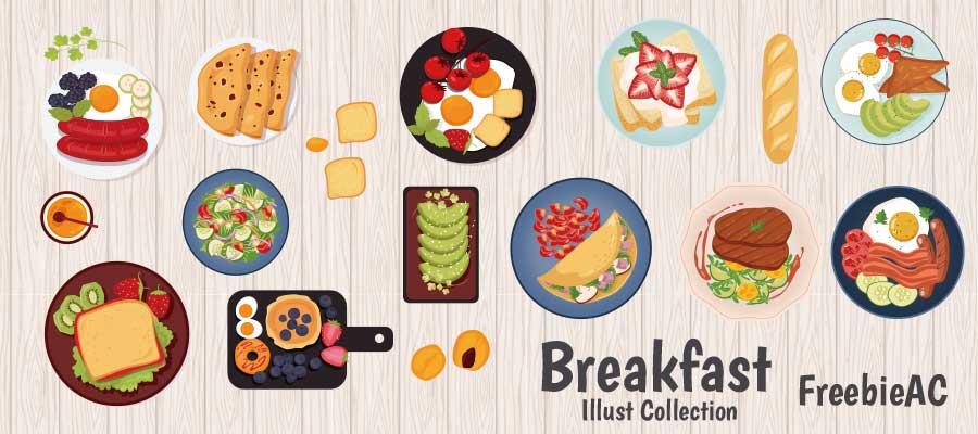 Breakfast illustration collection
