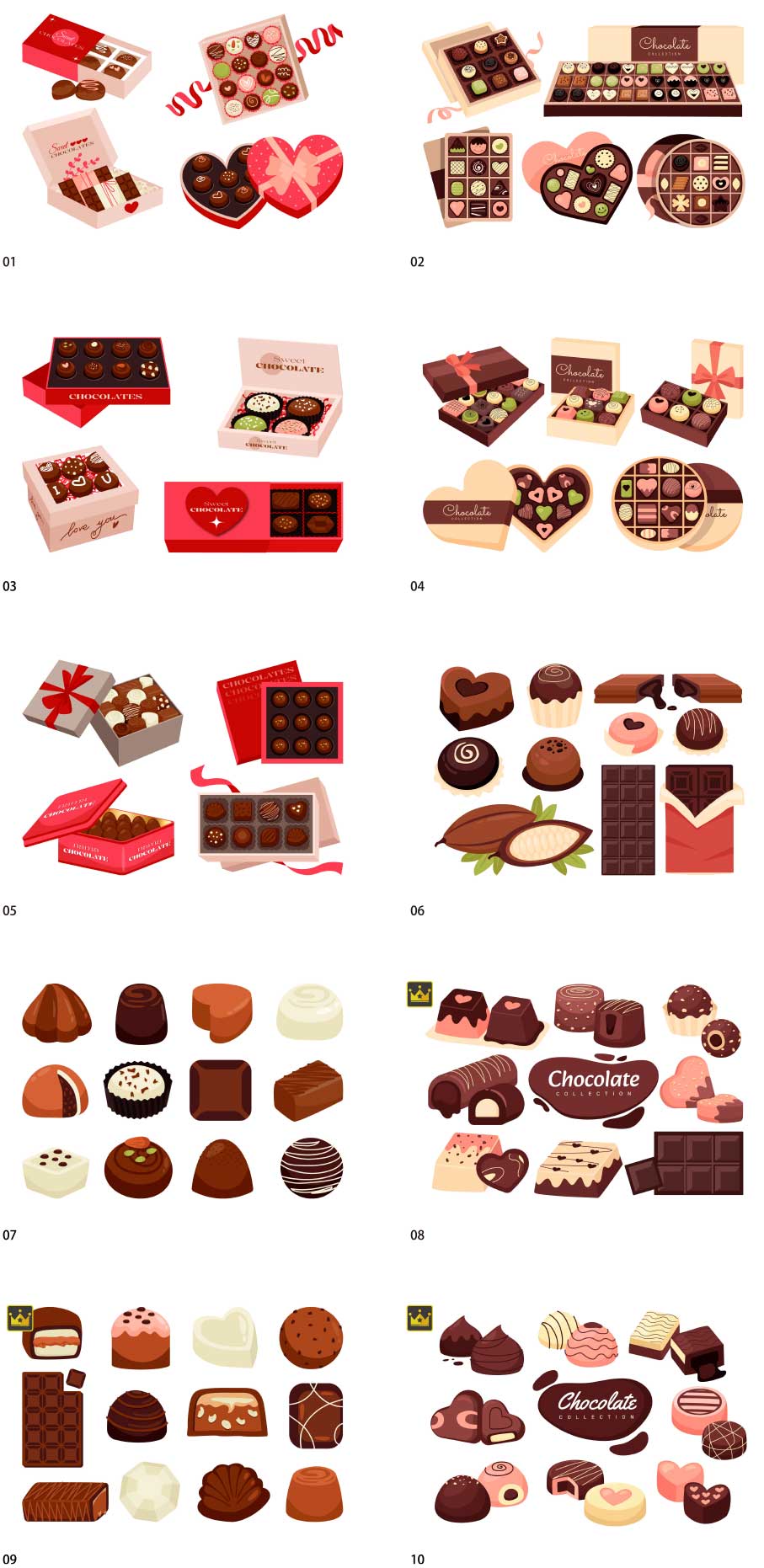 Chocolate illustration collection