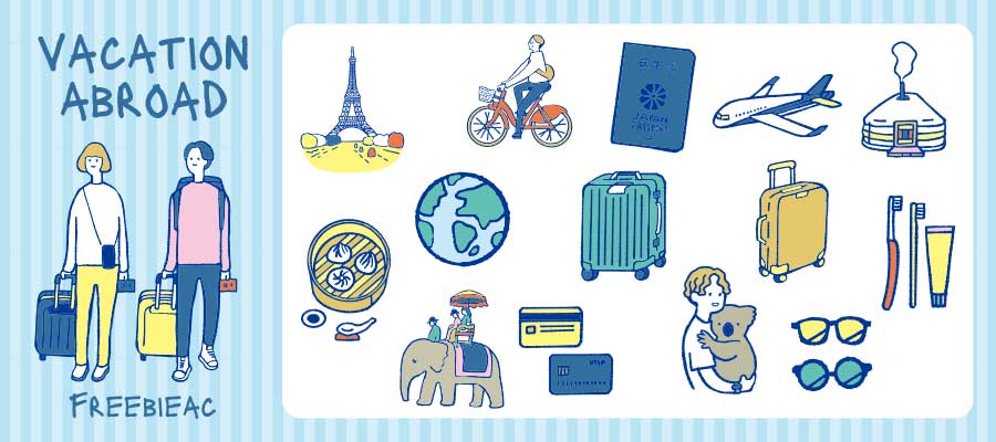 Overseas travel illustration