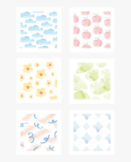 Hand-drawn cute pattern illustration